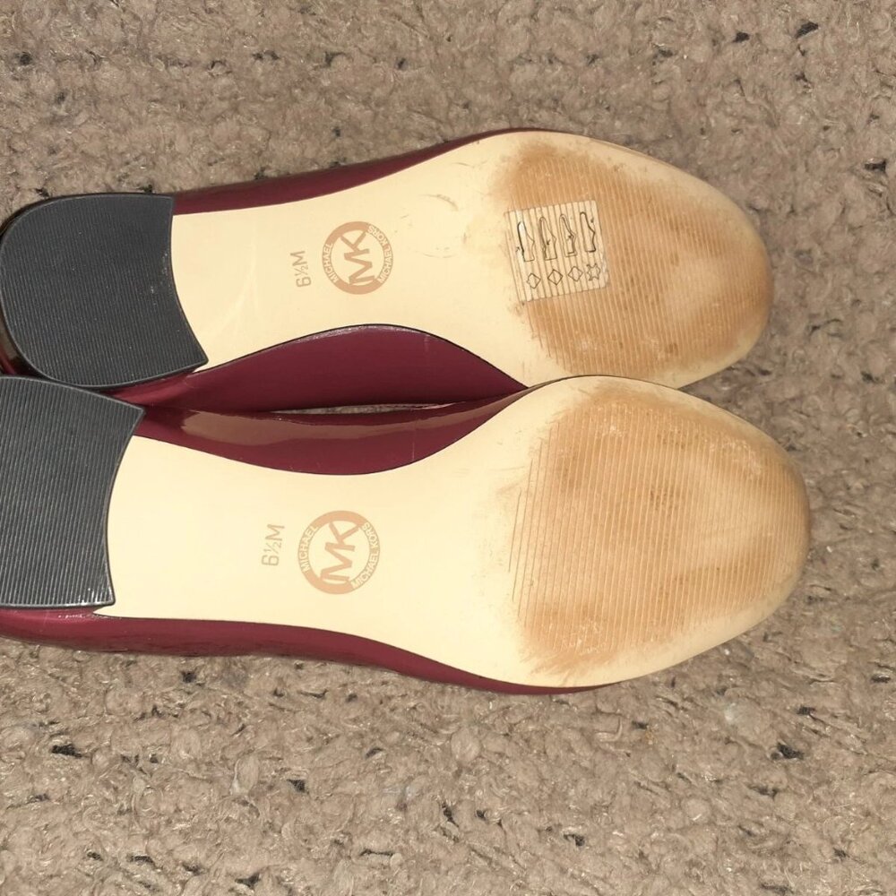 MICHAEL KORS-Caroline-Mulberry Patent Leather Pumps-Mid-Heel-Sz 6.5-Excellent - Picture 7 of 7